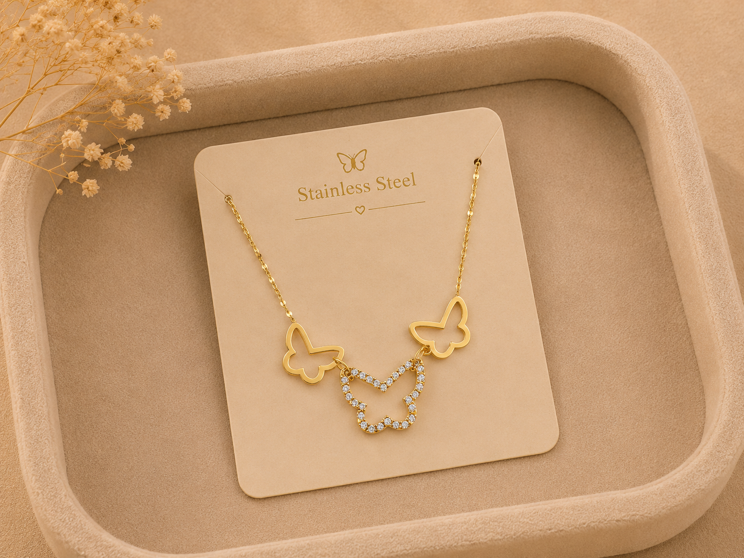 Roselle Grace Butterfly Necklace