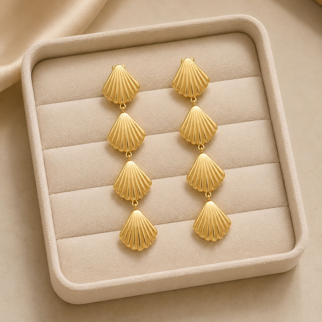 Rabia Shell Cascade Earrings