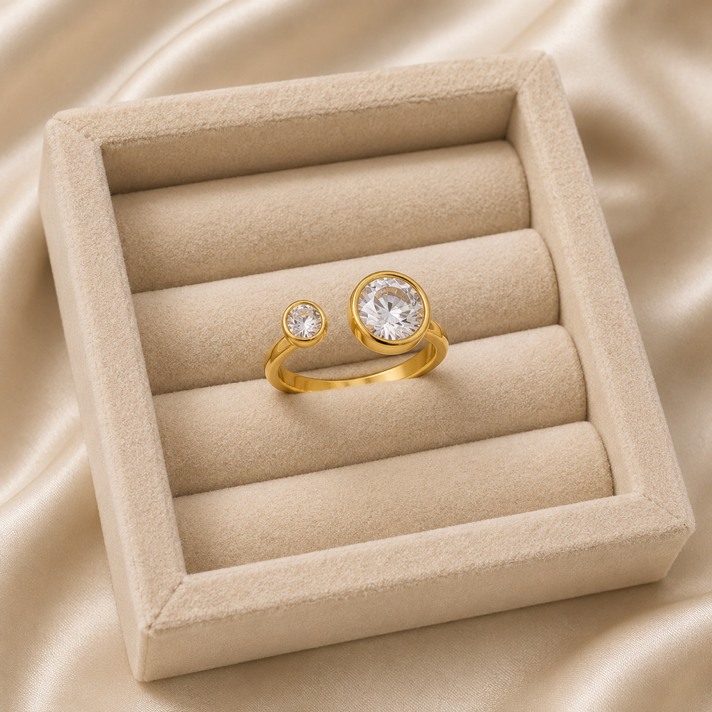 Celestia Duo Zircon Ring