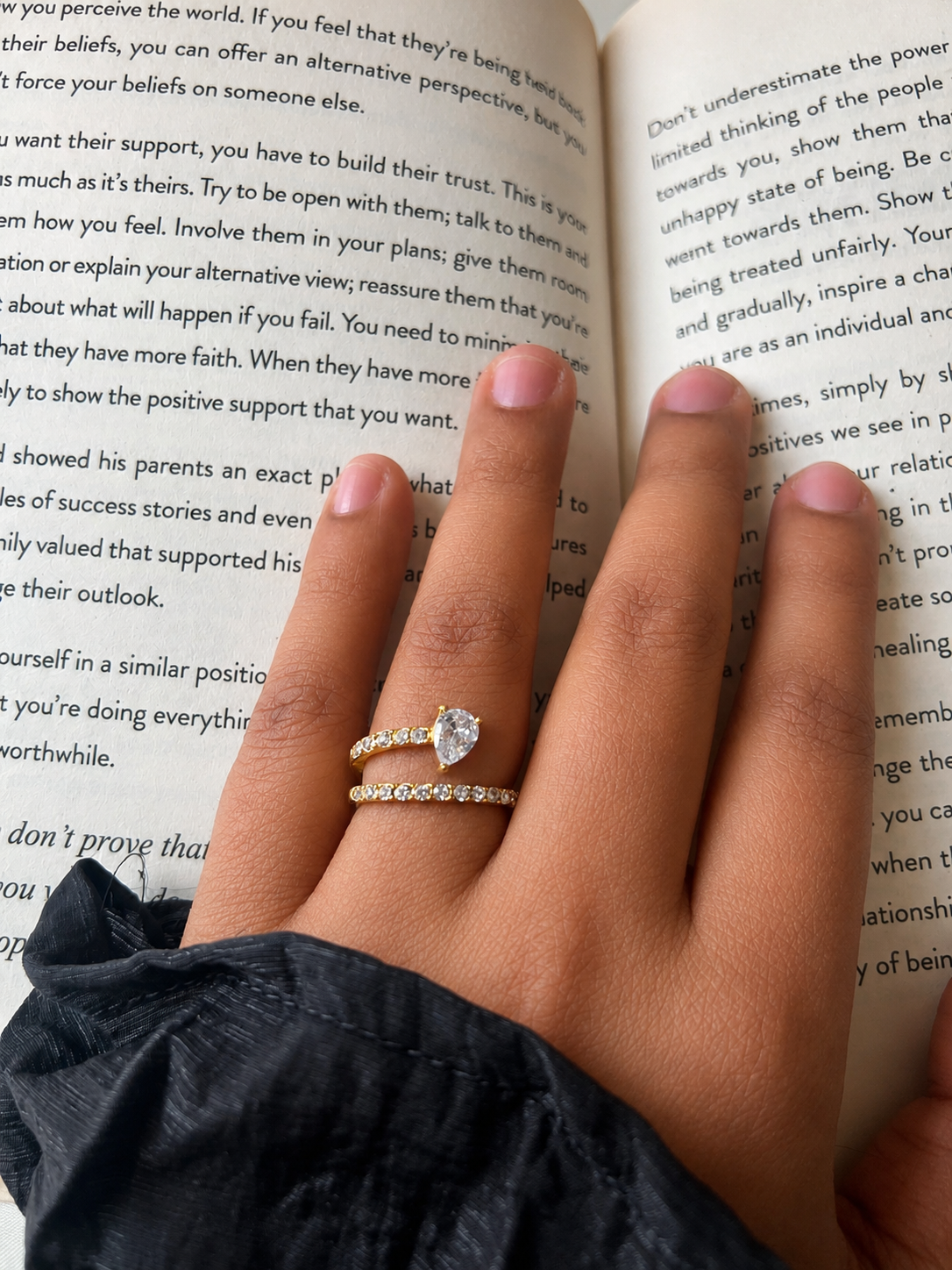 The Celeste Pear Zircon Ring