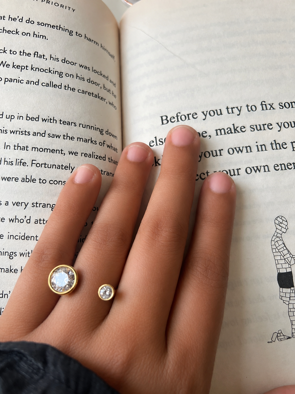 Celestia Duo Zircon Ring