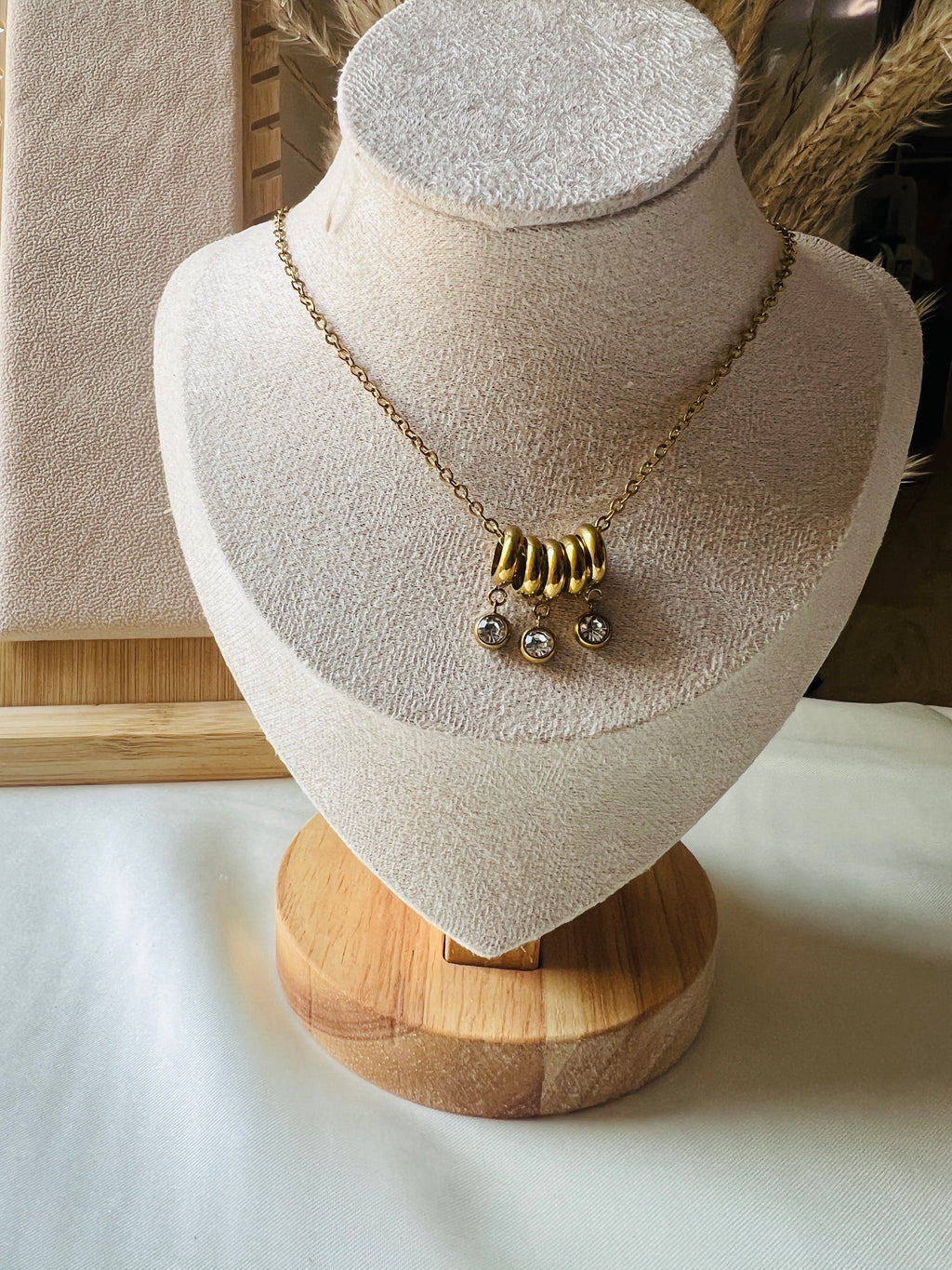 The Aurelia Triple Drop Zircon Necklace