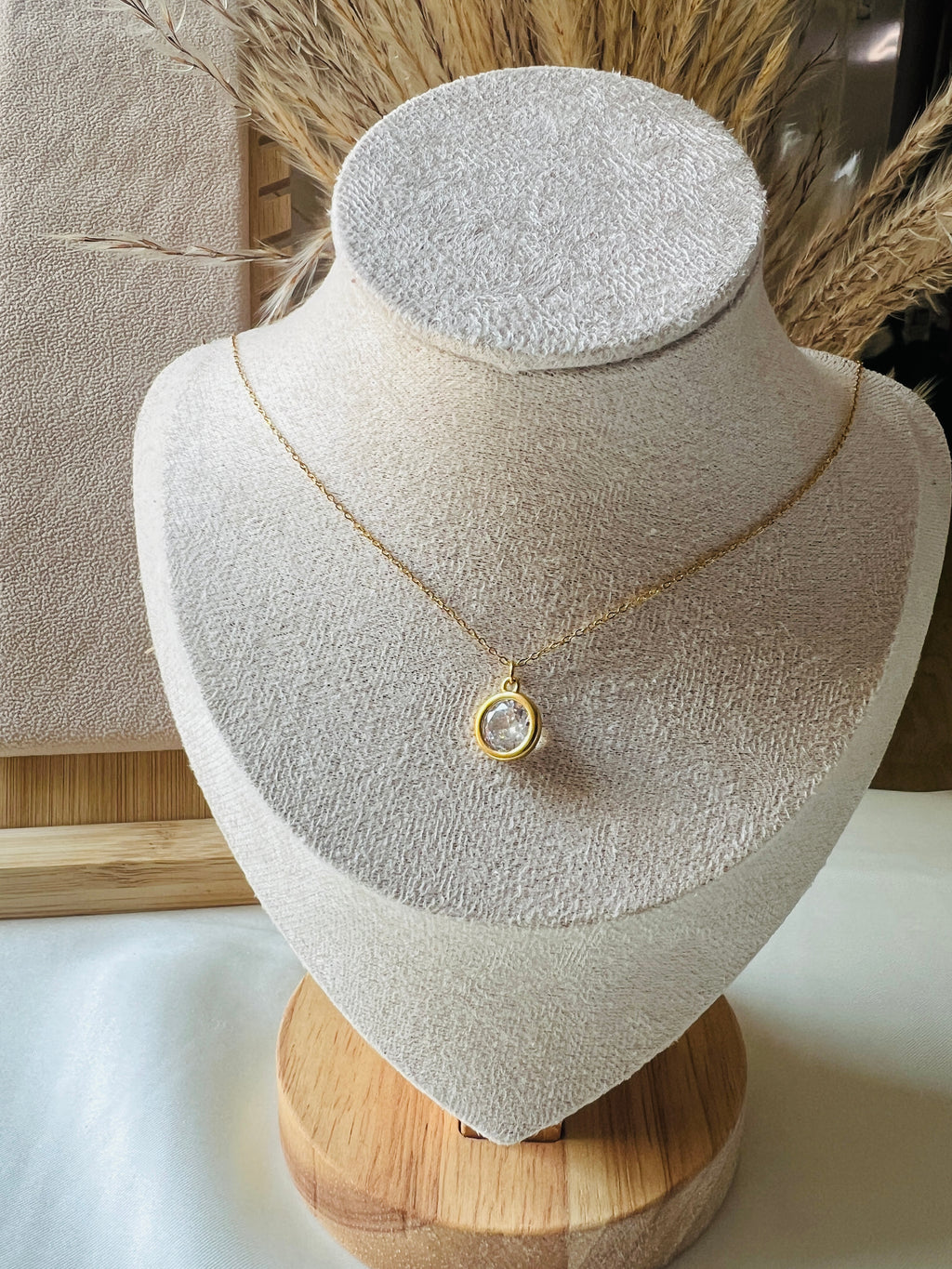 The Luna Solitaire Zircon Necklace