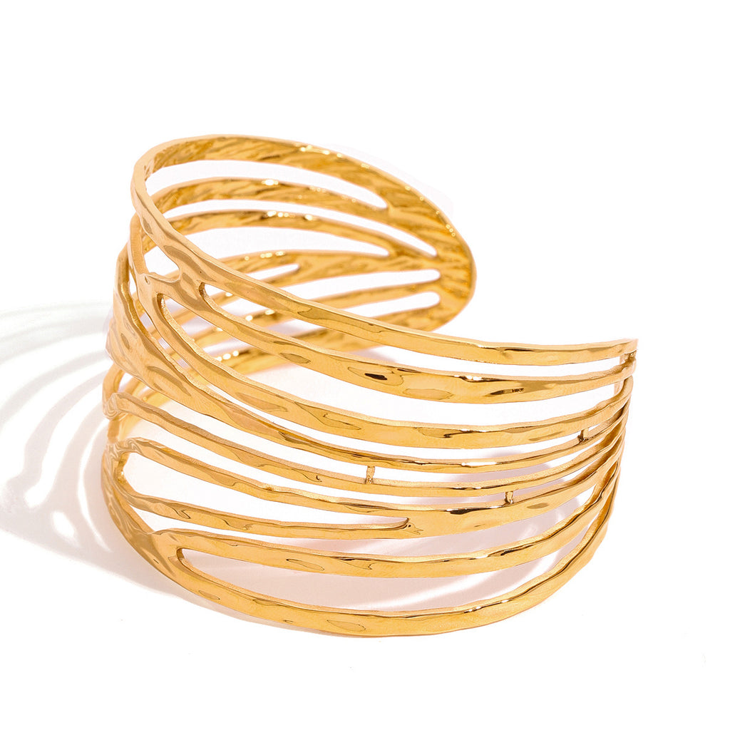 Organic Multi-Layer Cuff Bangle