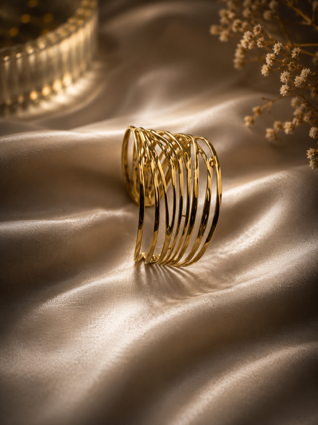 Organic Multi-Layer Cuff Bangle