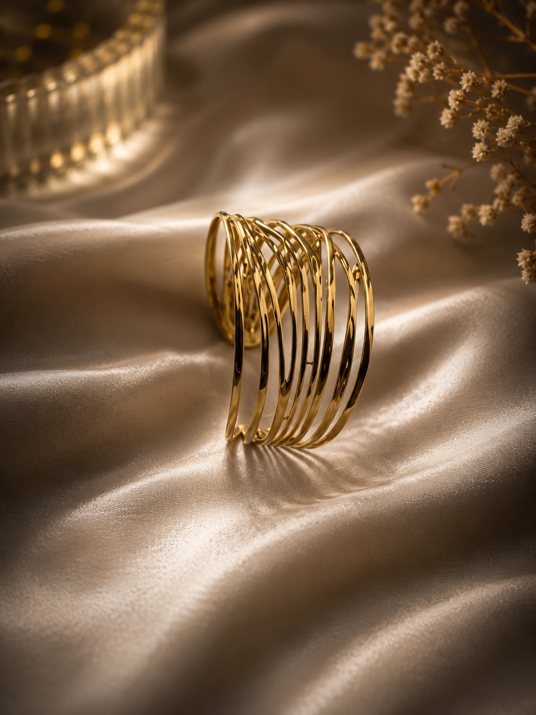 Organic Multi-Layer Cuff Bangle