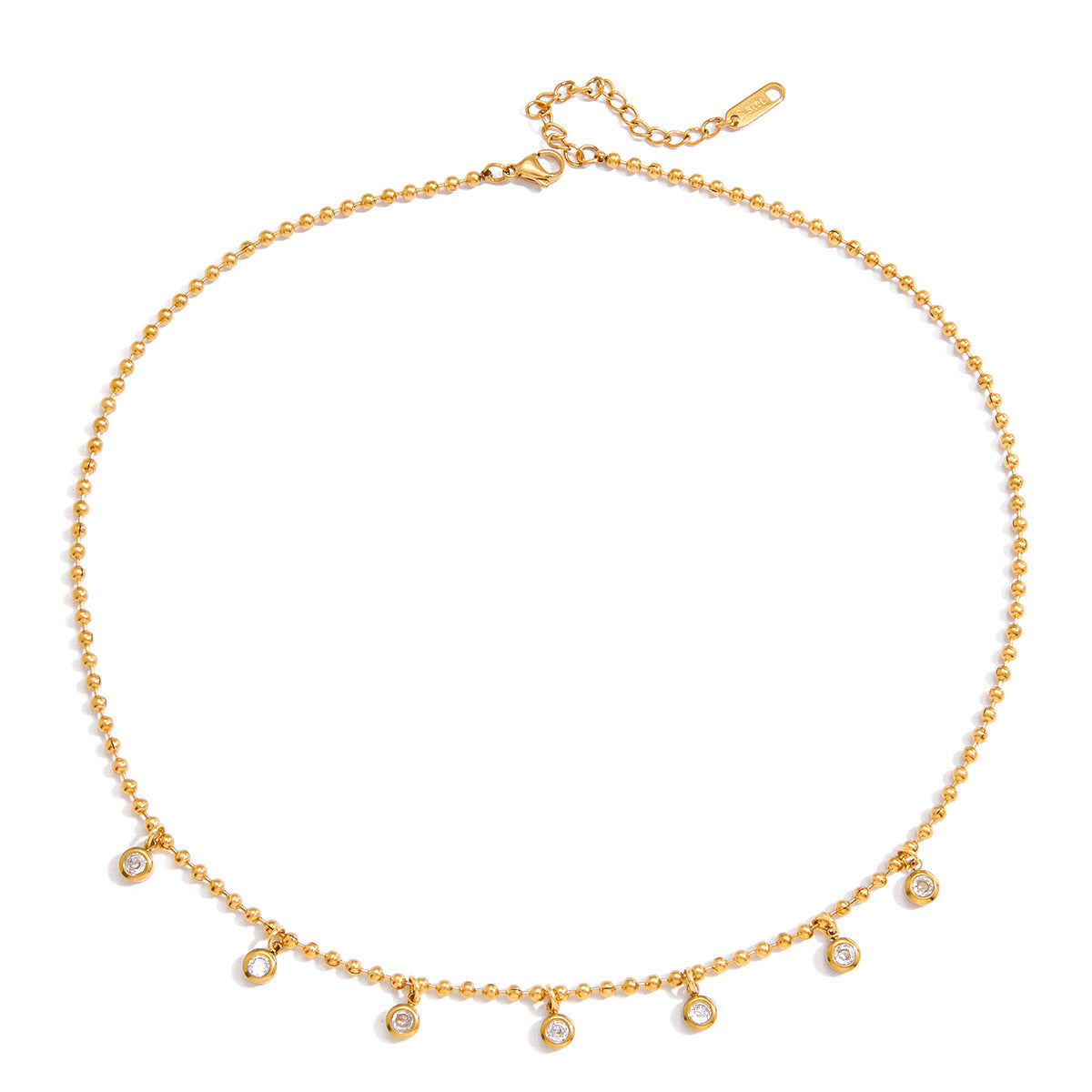 The Luna Dangle Zircon Necklace