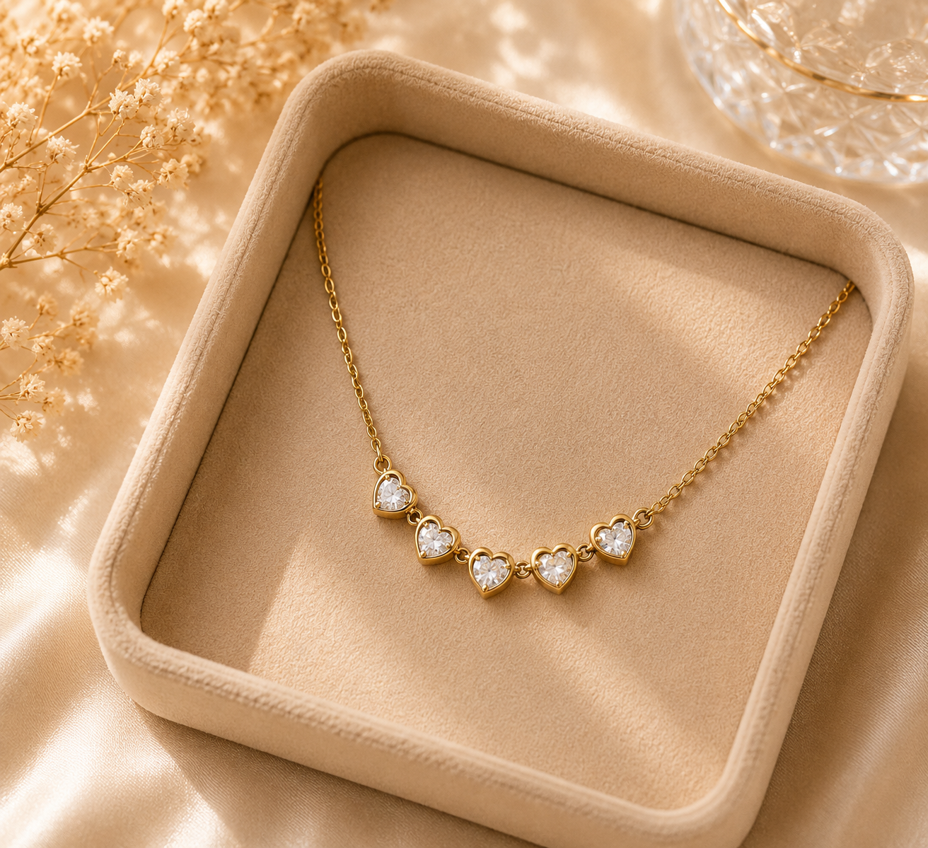 The Amorette Heart Zircon Necklace