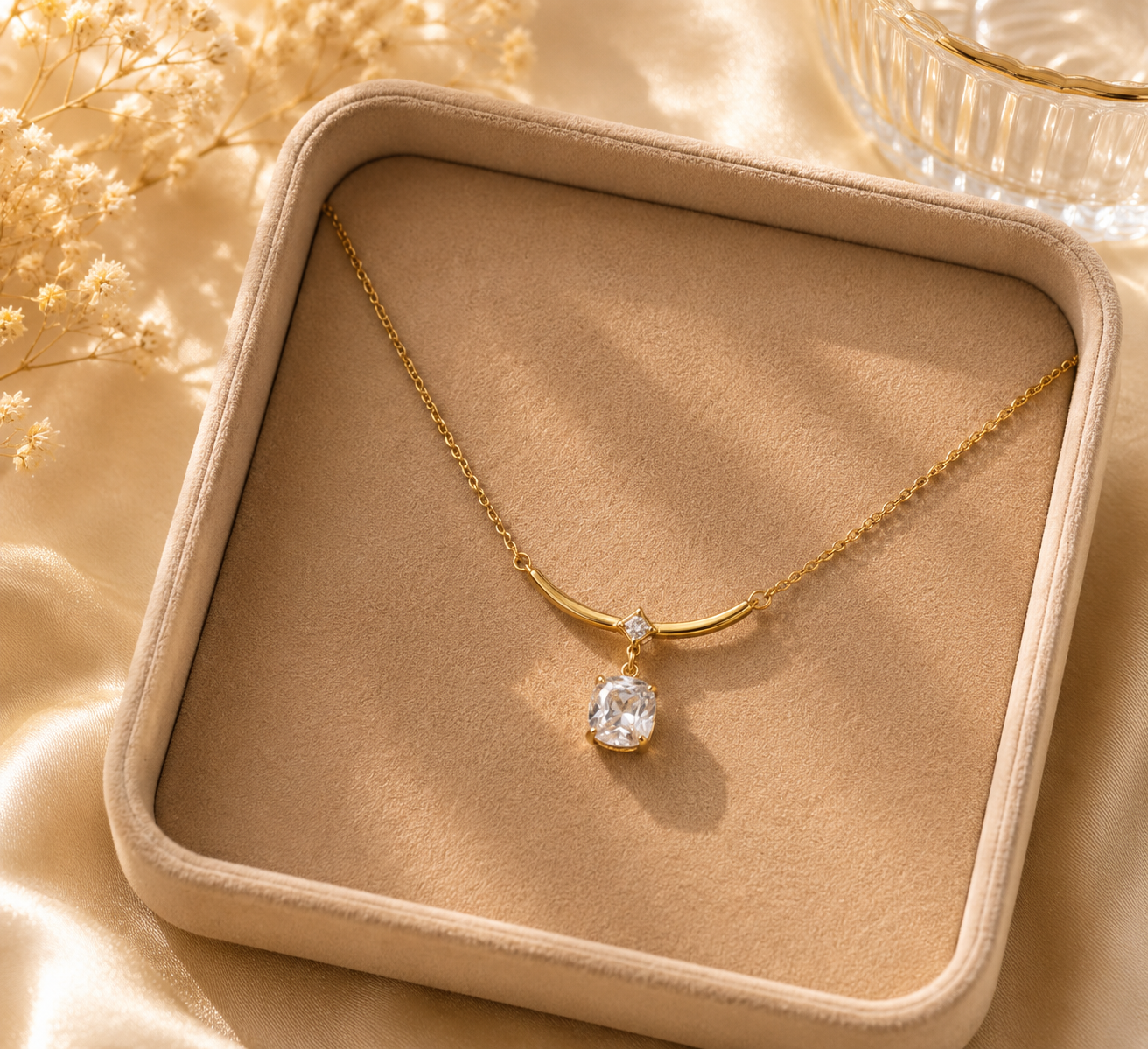 The Elara Solitaire Zircon Necklace