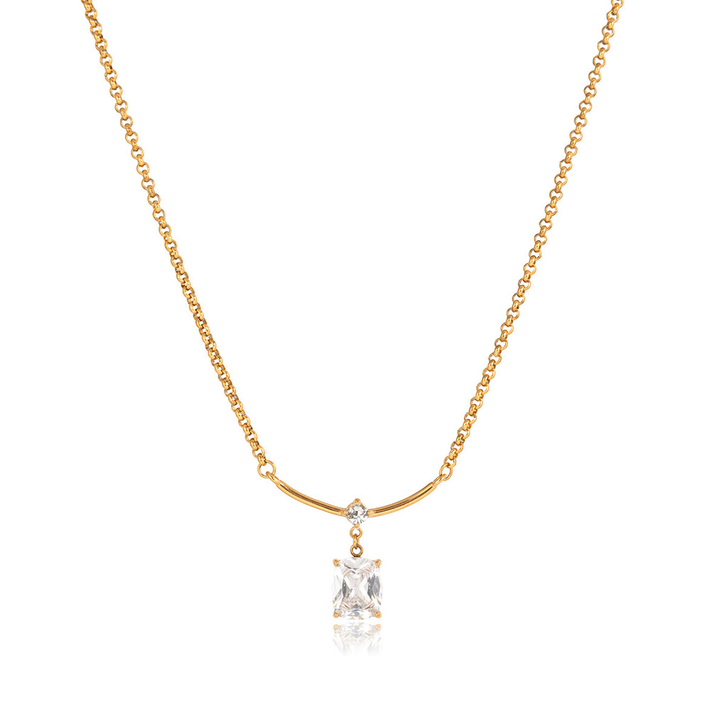 The Elara Solitaire Zircon Necklace