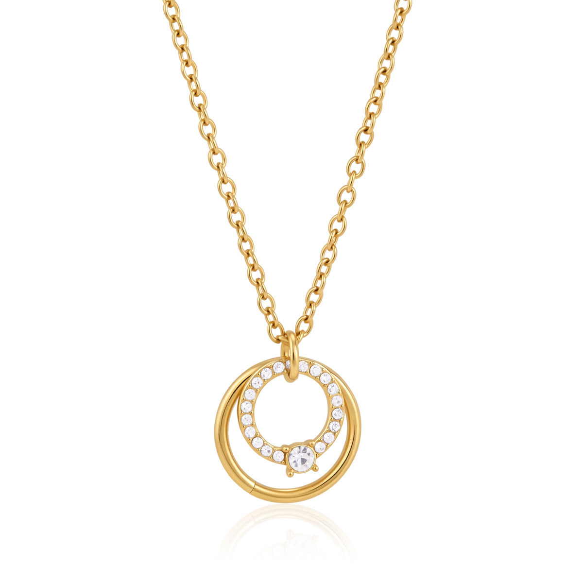 The Celeste Interlocking Zircon Necklace