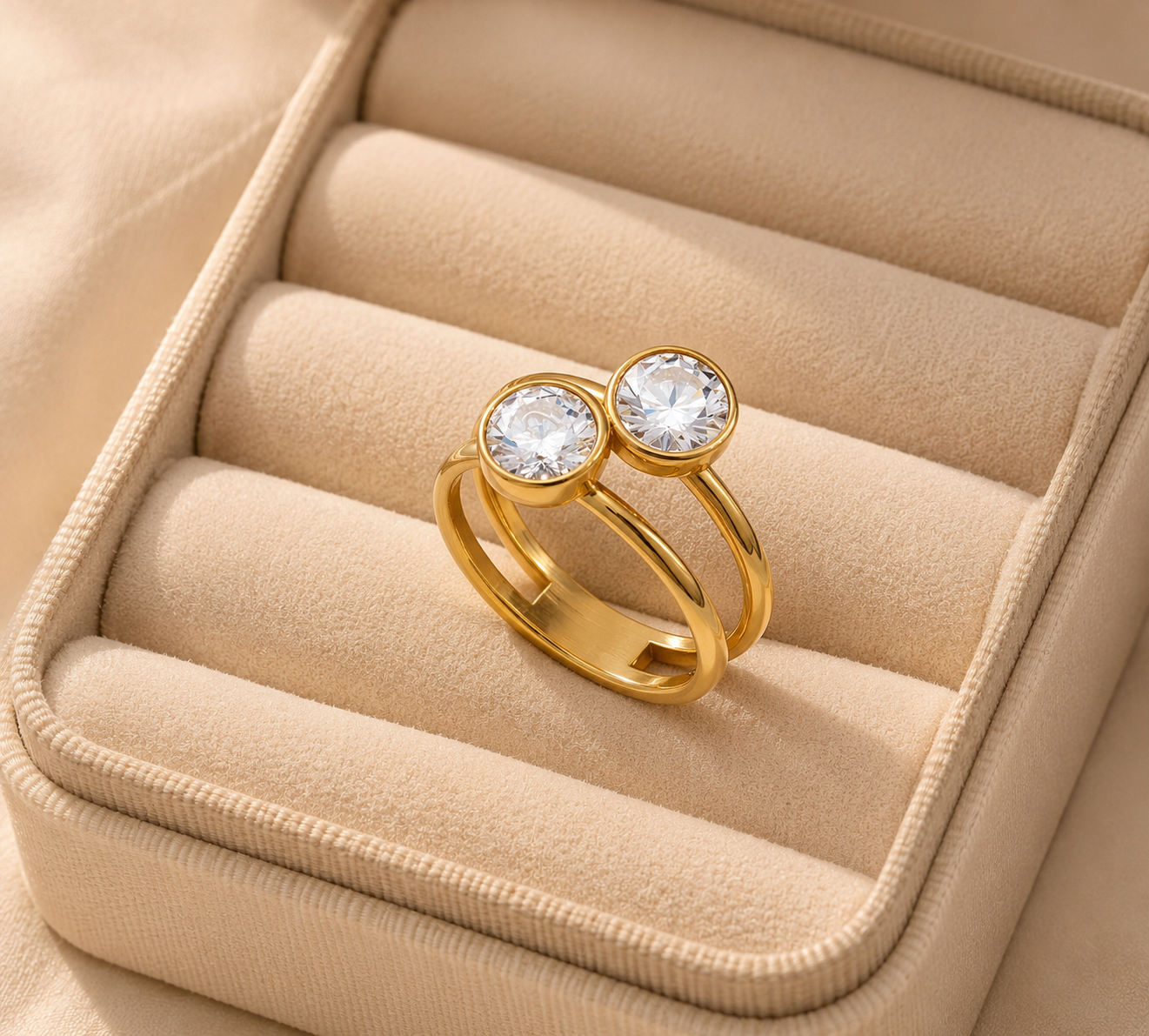 The Celina Double Zircon Ring