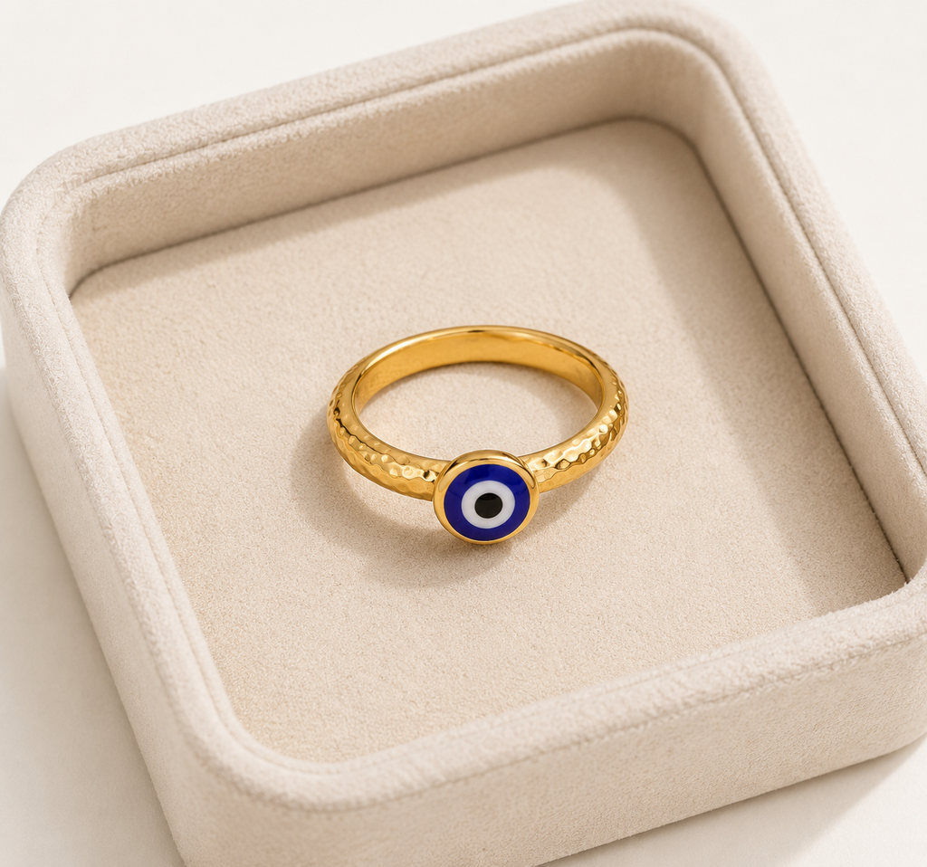 The Nazar Eye Textured Ring
