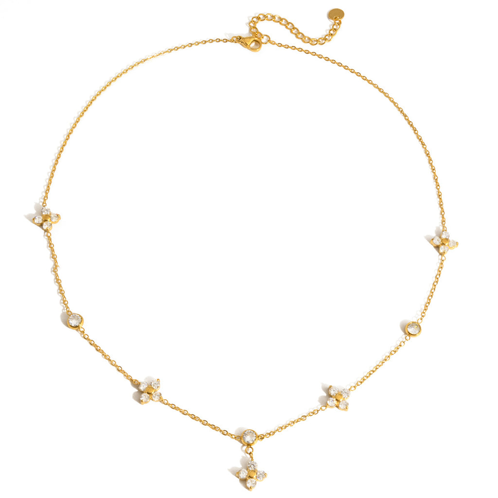 The Fleura Charm Zircon Necklace
