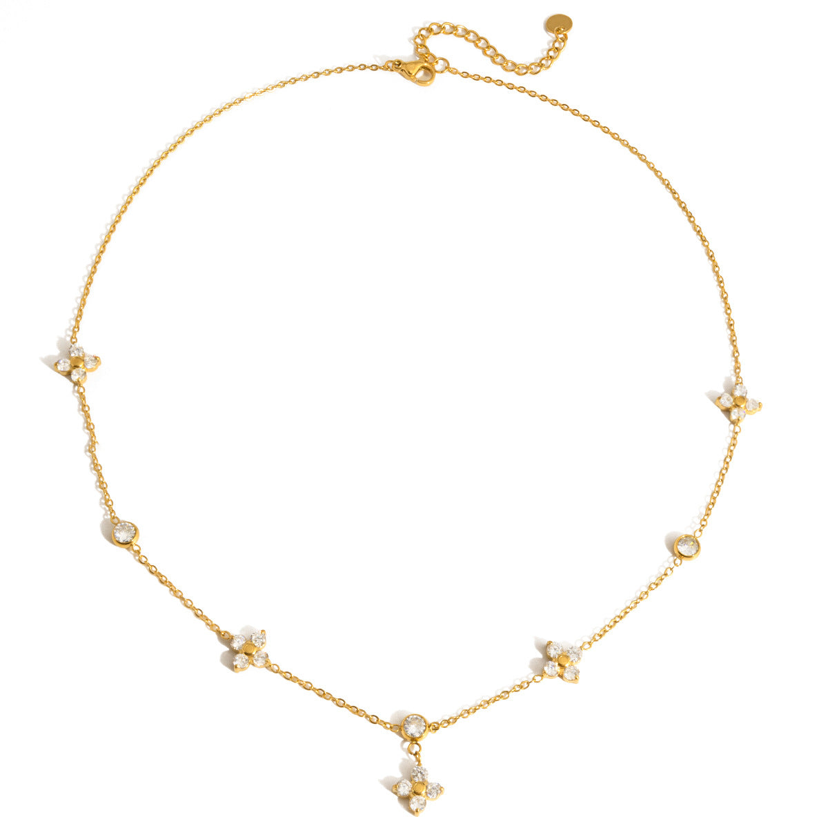 The Fleura Charm Zircon Necklace