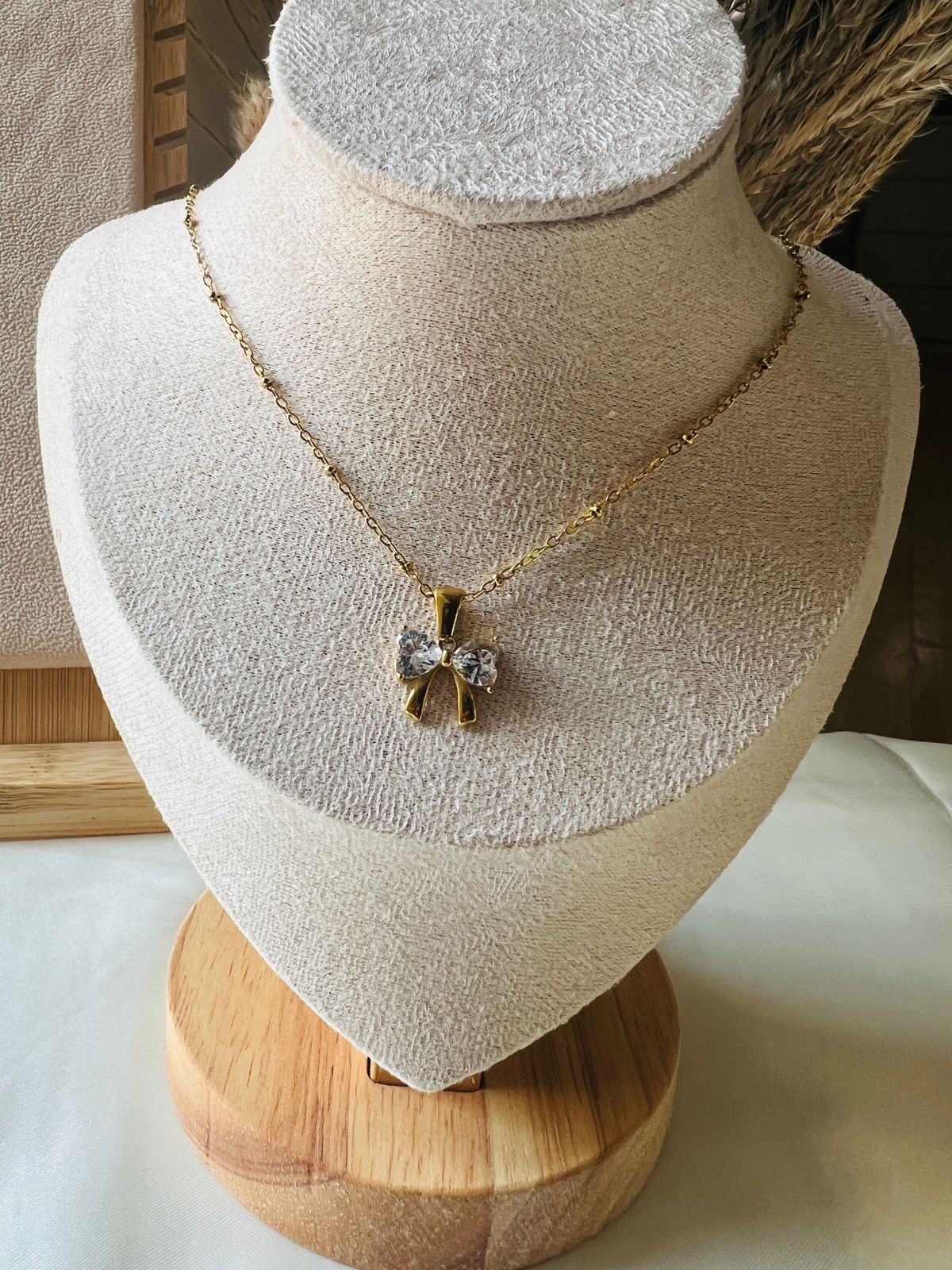 The Seraphina Crystal Bow Necklace