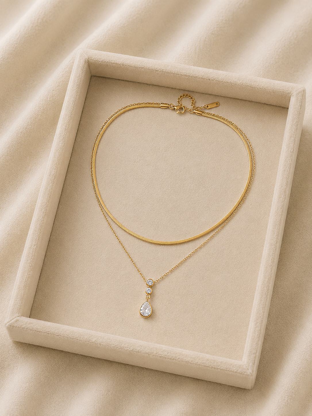 The Celeste Layered Crystal Necklace