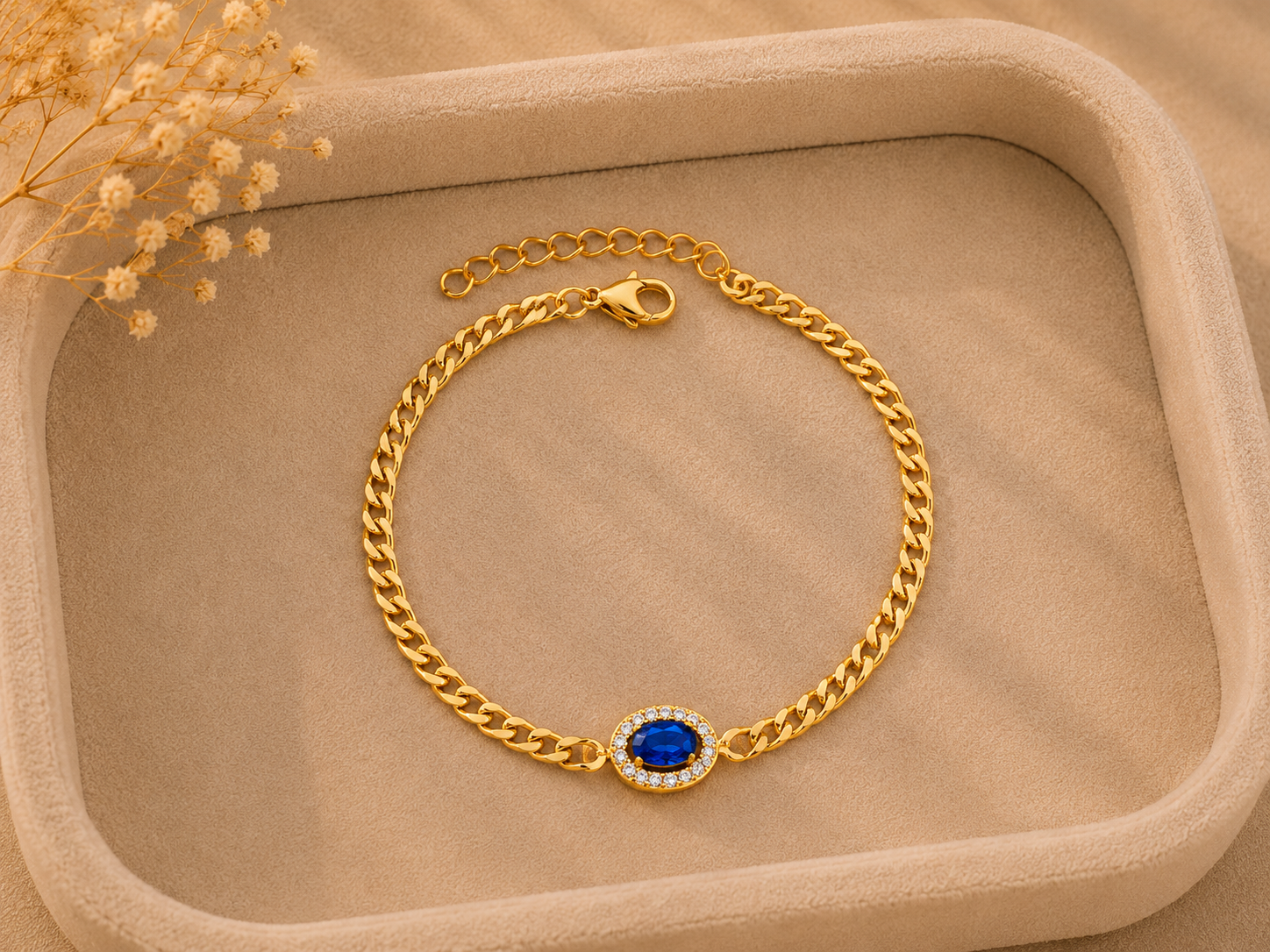 Sapphire Halo Bracelet