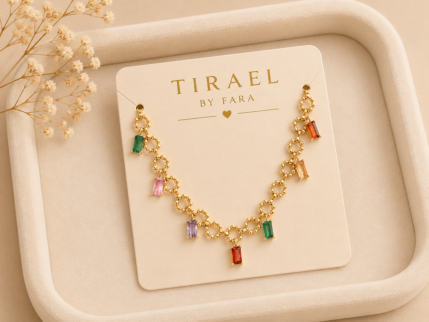 Celestia Rainbow Charm Necklace
