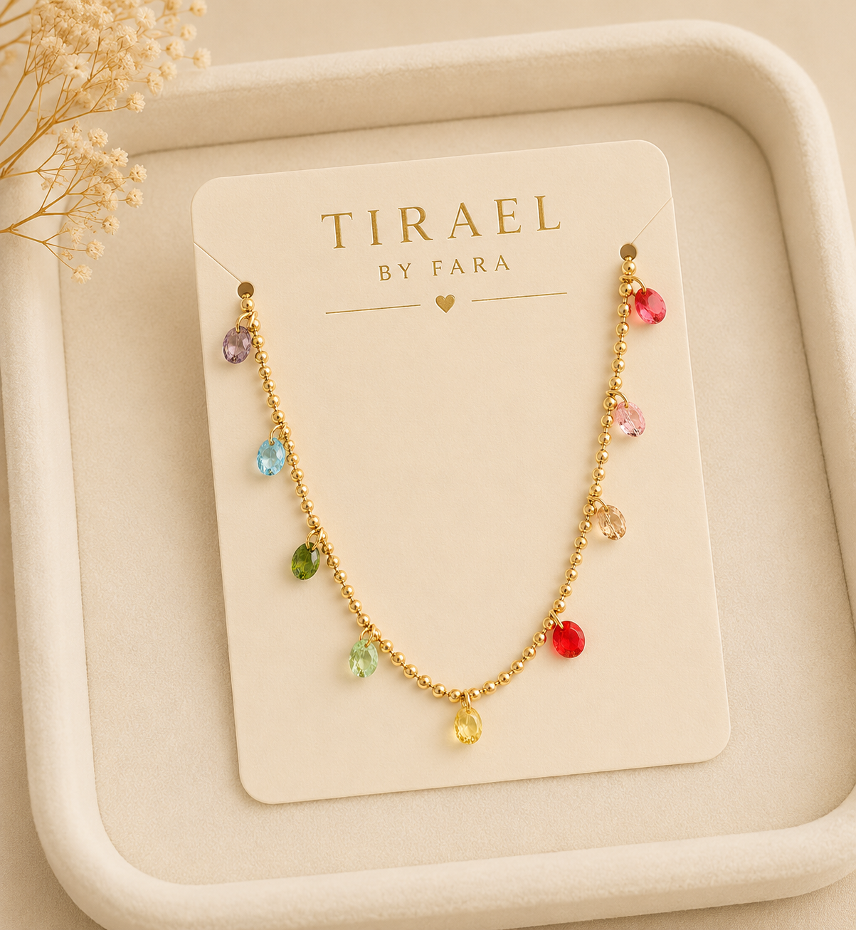 Aurora Rainbow Charm Necklace
