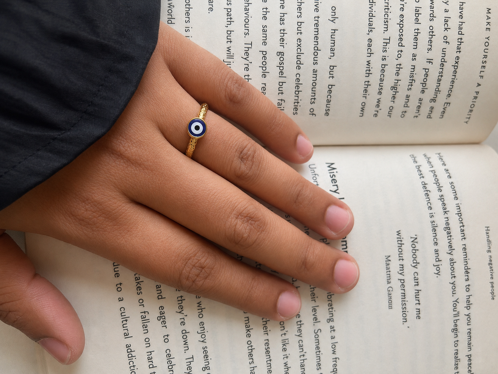 The Nazar Eye Textured Ring