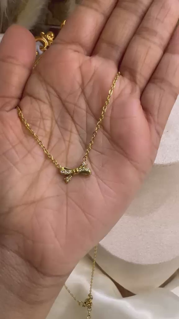 Aurora Bow Sparkle Necklace